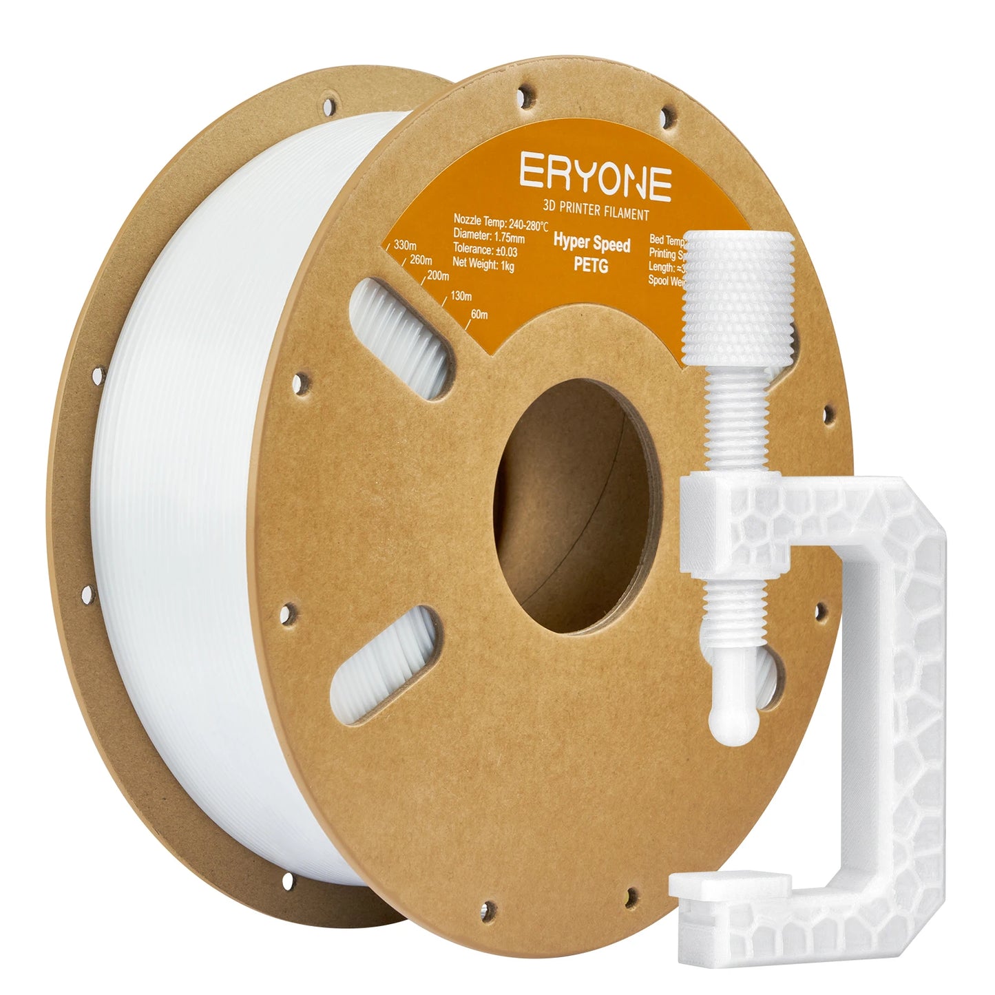 ERYONE 3KG High Speed PETG Filament 1.75mm +/- 0.03mm, 3D Printing Filament PETG Fit Most FDM Printer, 1kg (2.2LBS) / Spool