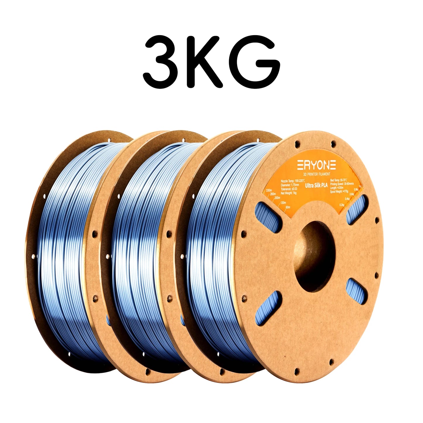 Eryone Promotion New Arrival Ultra SILK PLA Filament 3D Printing 1/3/5/10KG 1.75mm For 3D Printer High Quality Fast delivery