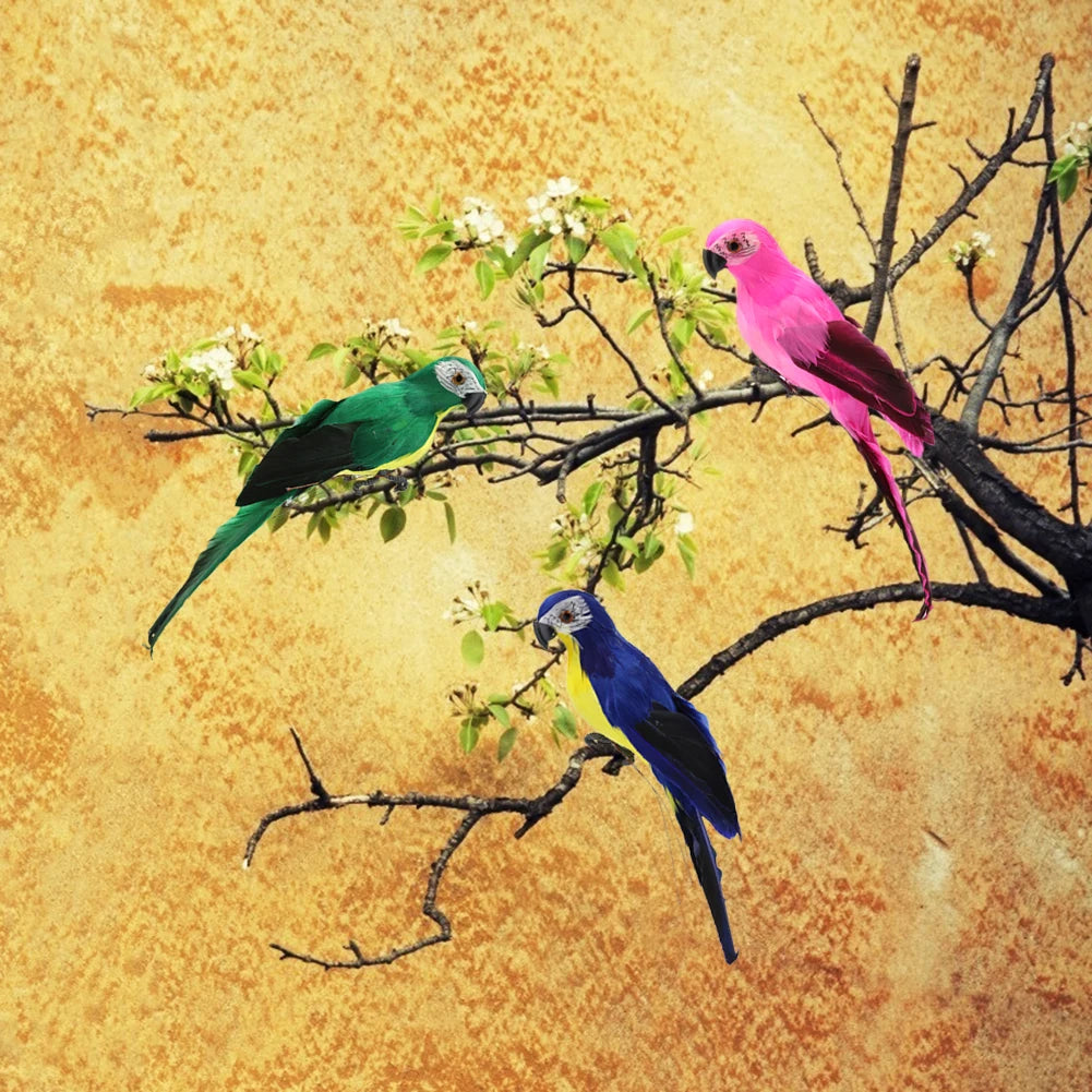 Artificial Simulation Foam Bird Creative Foam Feather Artificial Parrot Fake Animal Bird Imitation Bird Model Home Ornament