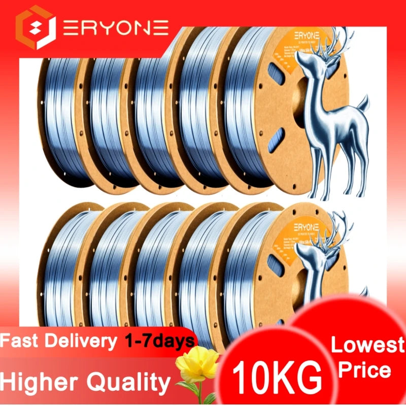 Eryone Promotion New Arrival Ultra SILK PLA Filament 3D Printing 1/3/5/10KG 1.75mm For 3D Printer High Quality Fast delivery