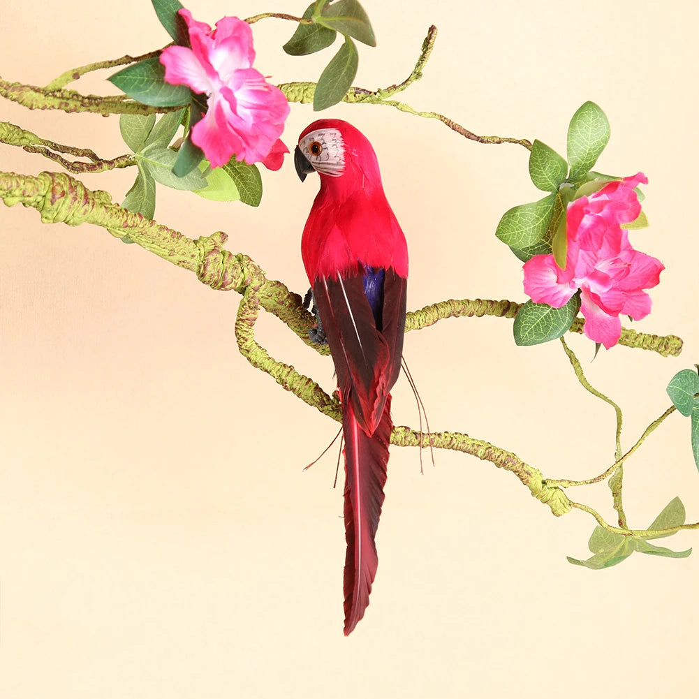Artificial Simulation Foam Bird Creative Foam Feather Artificial Parrot Fake Animal Bird Imitation Bird Model Home Ornament