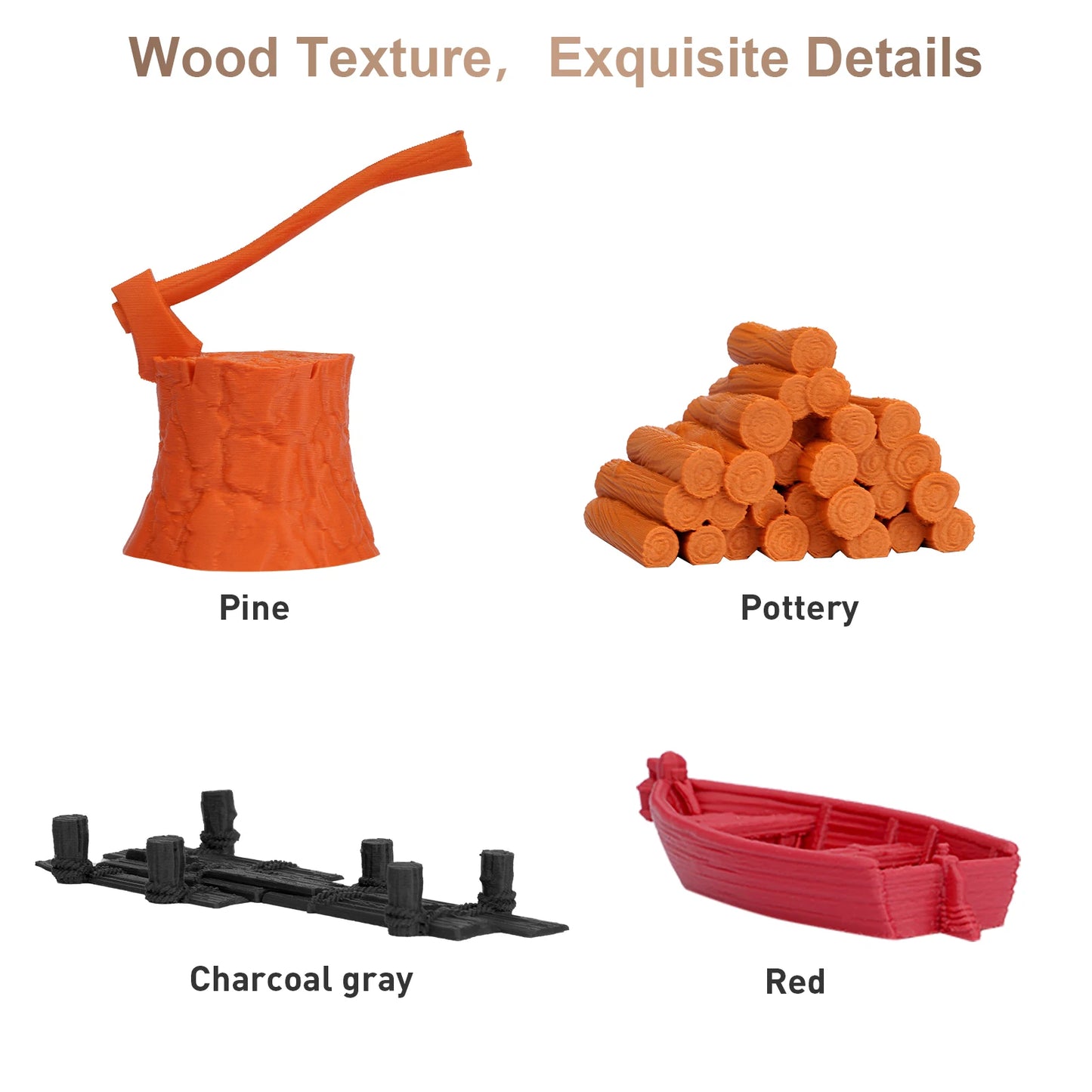ERYONE 1kg/3KG/10KG Wood PLA Filament 3D Printer PLA Filament 1.75mm +/- 0.03mm, PLA Filament 1KG Cardboard Spool(2.2LBS)