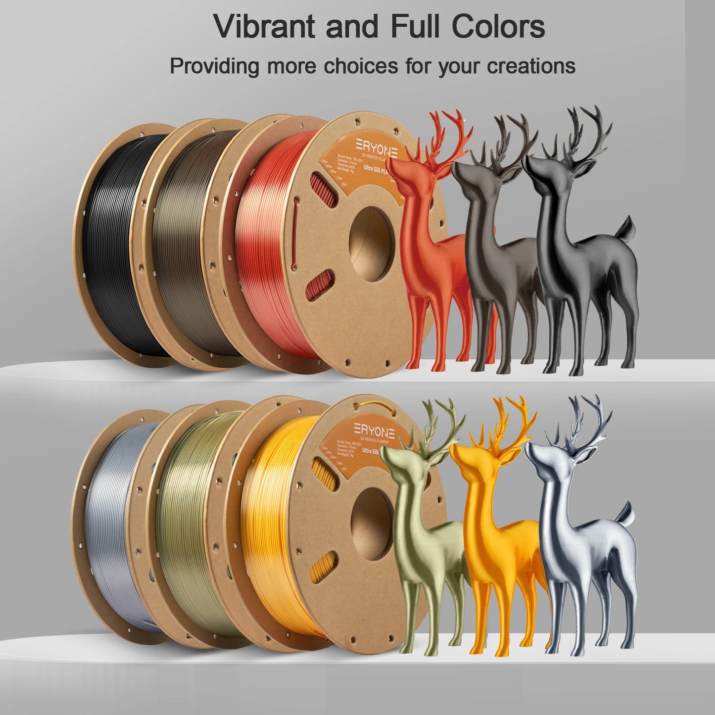 Eryone Promotion New Arrival Ultra SILK PLA Filament 3D Printing 1/3/5/10KG 1.75mm For 3D Printer High Quality Fast delivery