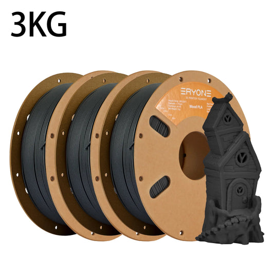 ERYONE 1kg/3KG/10KG Wood PLA Filament 3D Printer PLA Filament 1.75mm +/- 0.03mm, PLA Filament 1KG Cardboard Spool(2.2LBS)