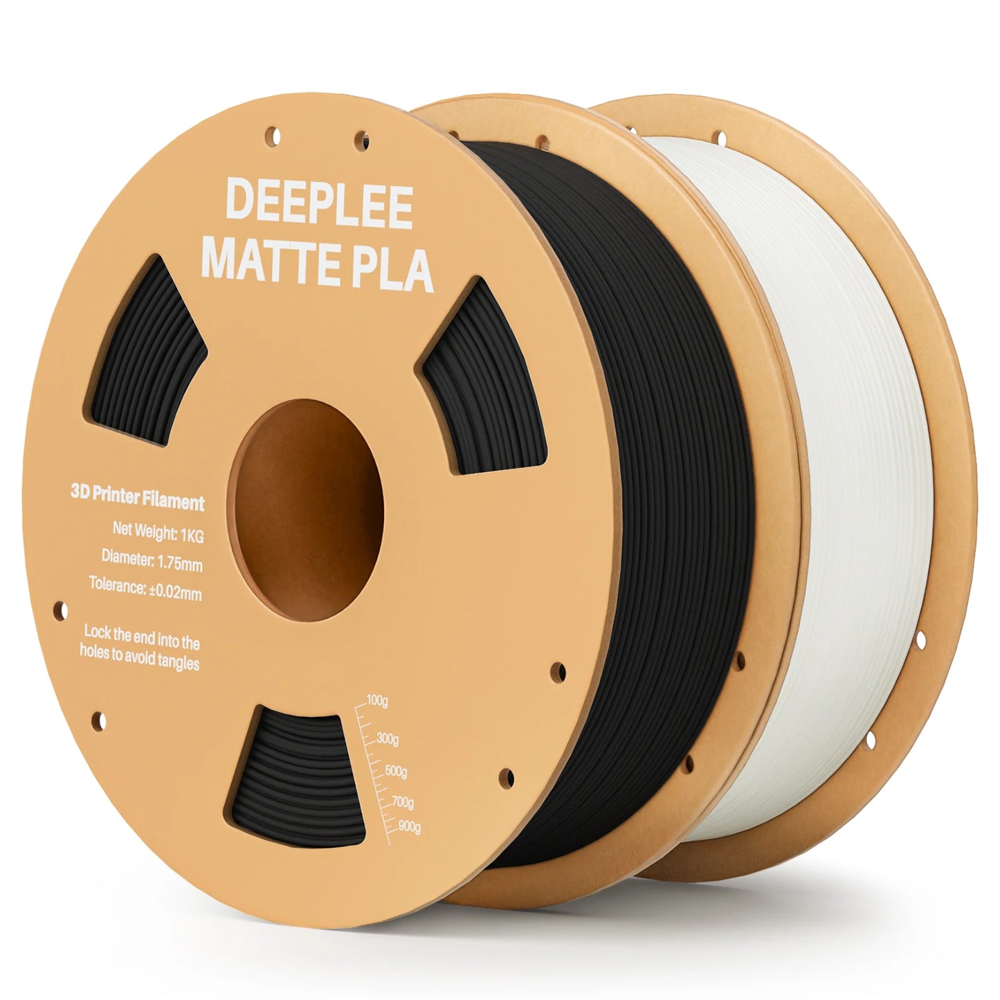 DEEPLEE Matte PLA Filament 1KG,1.75mm FDM 3D Printer Filament Dimensional Accuracy +/- 0.02mm, 1kg Carboard Spool (2.2lbs)