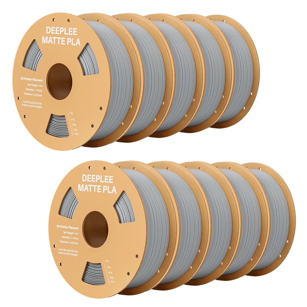 DEEPLEE Matte PLA Filament 1KG,1.75mm FDM 3D Printer Filament Dimensional Accuracy +/- 0.02mm, 1kg Carboard Spool (2.2lbs)