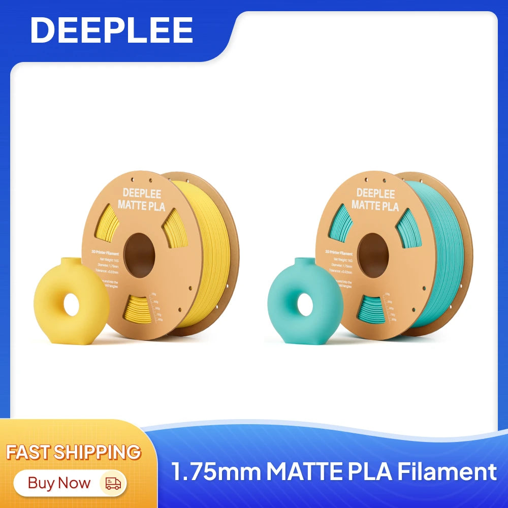 DEEPLEE Matte PLA Filament 1KG,1.75mm FDM 3D Printer Filament Dimensional Accuracy +/- 0.02mm, 1kg Carboard Spool (2.2lbs)