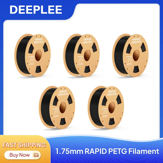 DEEPLEE Rapid PETG Filament 1.75mm 1KG 3d printing materials PETG Black Filament 1kg Fits for Most FDM 3D Printers DEEPLEE