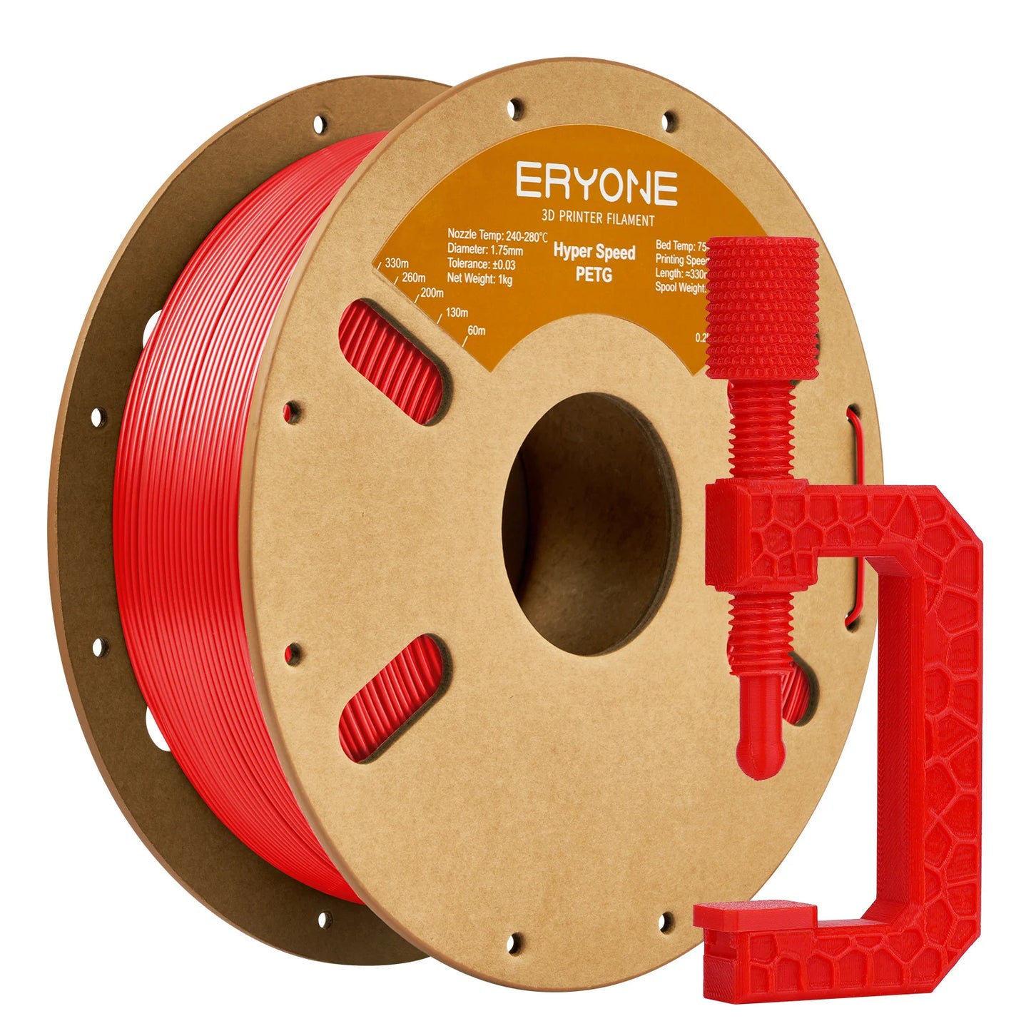 ERYONE 3KG High Speed PETG Filament 1.75mm +/- 0.03mm, 3D Printing Filament PETG Fit Most FDM Printer, 1kg (2.2LBS) / Spool