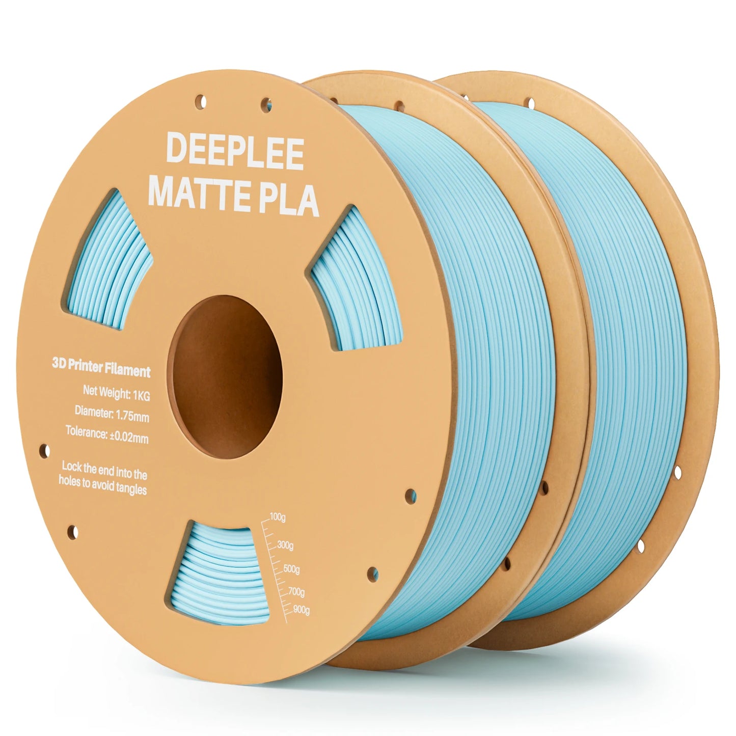 DEEPLEE Matte PLA Filament 1KG,1.75mm FDM 3D Printer Filament Dimensional Accuracy +/- 0.02mm, 1kg Carboard Spool (2.2lbs)