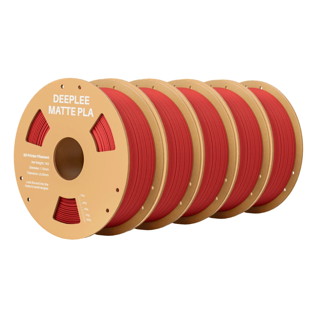 DEEPLEE Matte PLA Filament 1KG,1.75mm FDM 3D Printer Filament Dimensional Accuracy +/- 0.02mm, 1kg Carboard Spool (2.2lbs)