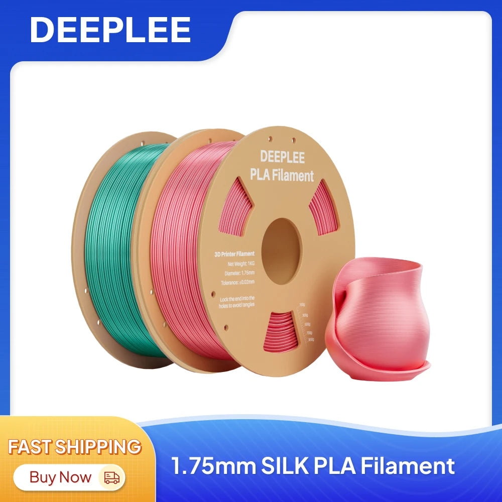 DEEPLEE 10KG Silk Filament PLA 1.75mm 3D Printer Filament for FDM 3D Printers Elegoo PLA for Elegoo Centauri Carbon