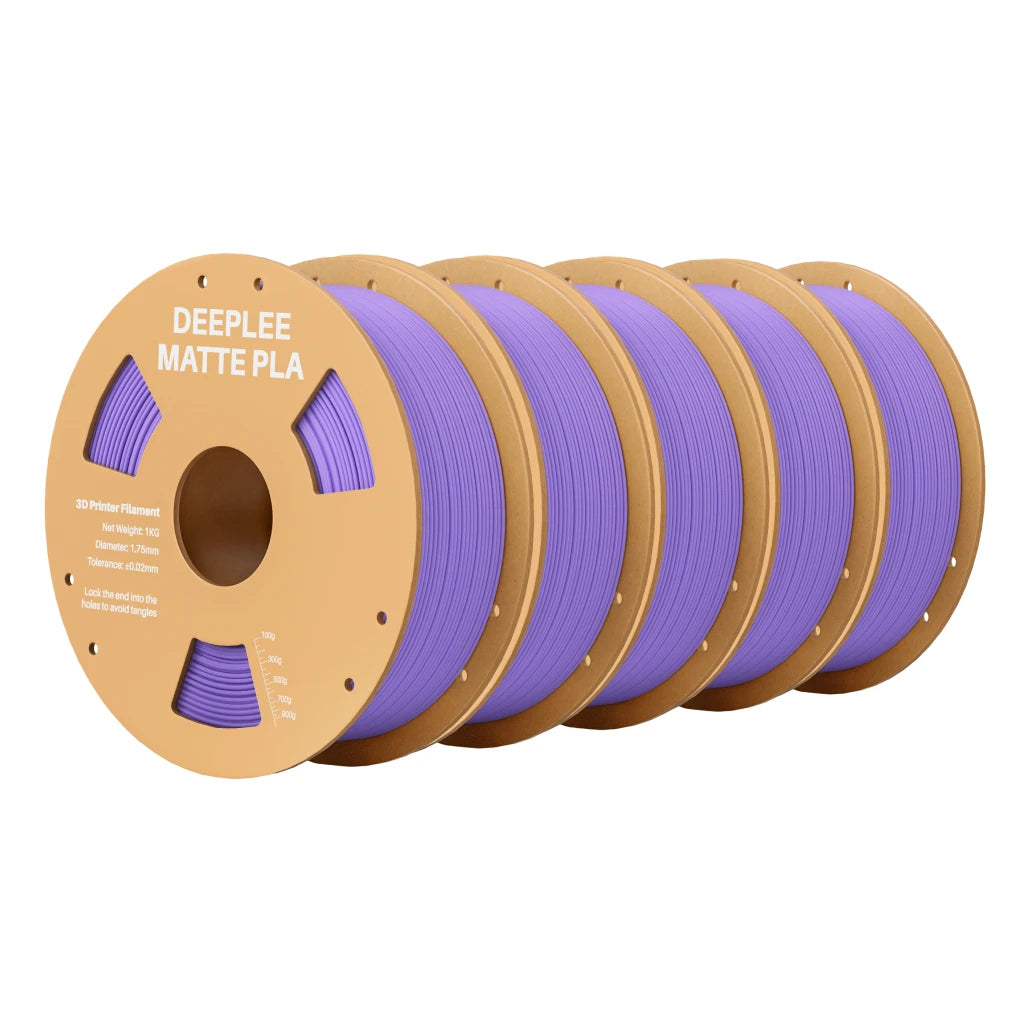 DEEPLEE Matte PLA Filament 1KG,1.75mm FDM 3D Printer Filament Dimensional Accuracy +/- 0.02mm, 1kg Carboard Spool (2.2lbs)
