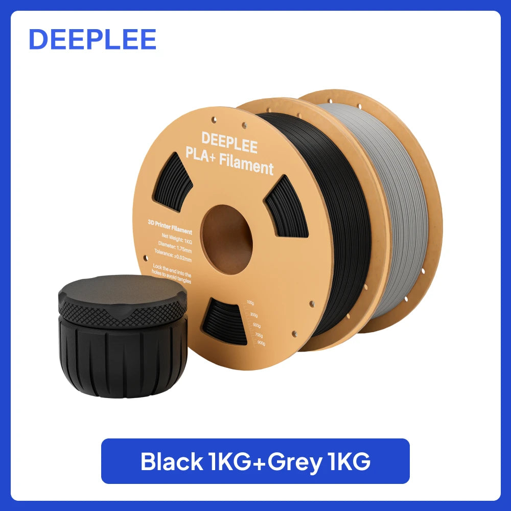 DEEPLEE PLA+ Filament 1.75mm 3D PLA for 3D Printer Consumables Material Compatible with Most FDM Printers(1KG/Spool, 2.2 lbs)