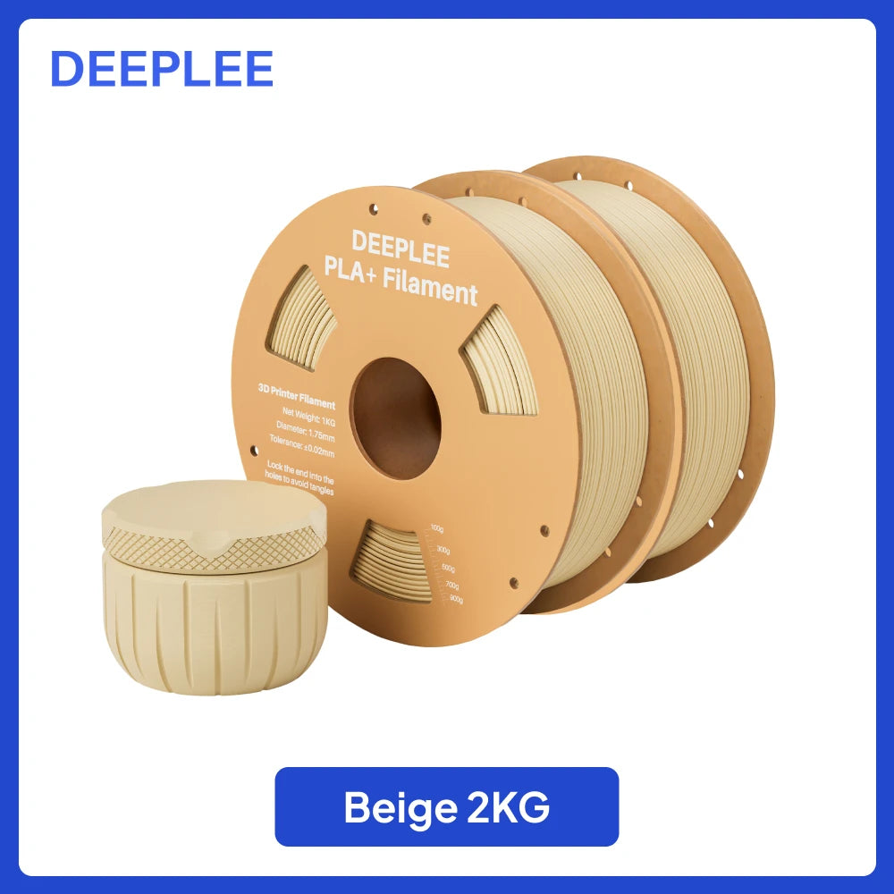 DEEPLEE PLA+ Filament 1.75mm 3D PLA for 3D Printer Consumables Material Compatible with Most FDM Printers(1KG/Spool, 2.2 lbs)