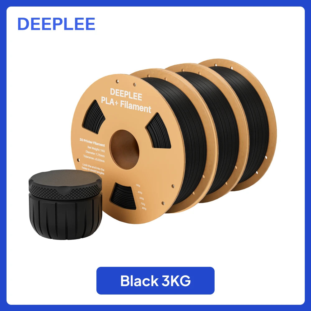 DEEPLEE PLA+ Filament 1.75mm 3D PLA for 3D Printer Consumables Material Compatible with Most FDM Printers(1KG/Spool, 2.2 lbs)