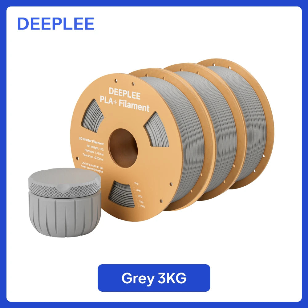DEEPLEE PLA+ Filament 1.75mm 3D PLA for 3D Printer Consumables Material Compatible with Most FDM Printers(1KG/Spool, 2.2 lbs)