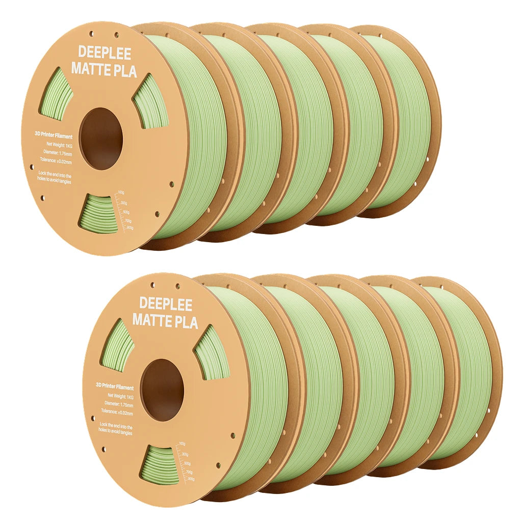 DEEPLEE Matte PLA Filament 1KG,1.75mm FDM 3D Printer Filament Dimensional Accuracy +/- 0.02mm, 1kg Carboard Spool (2.2lbs)