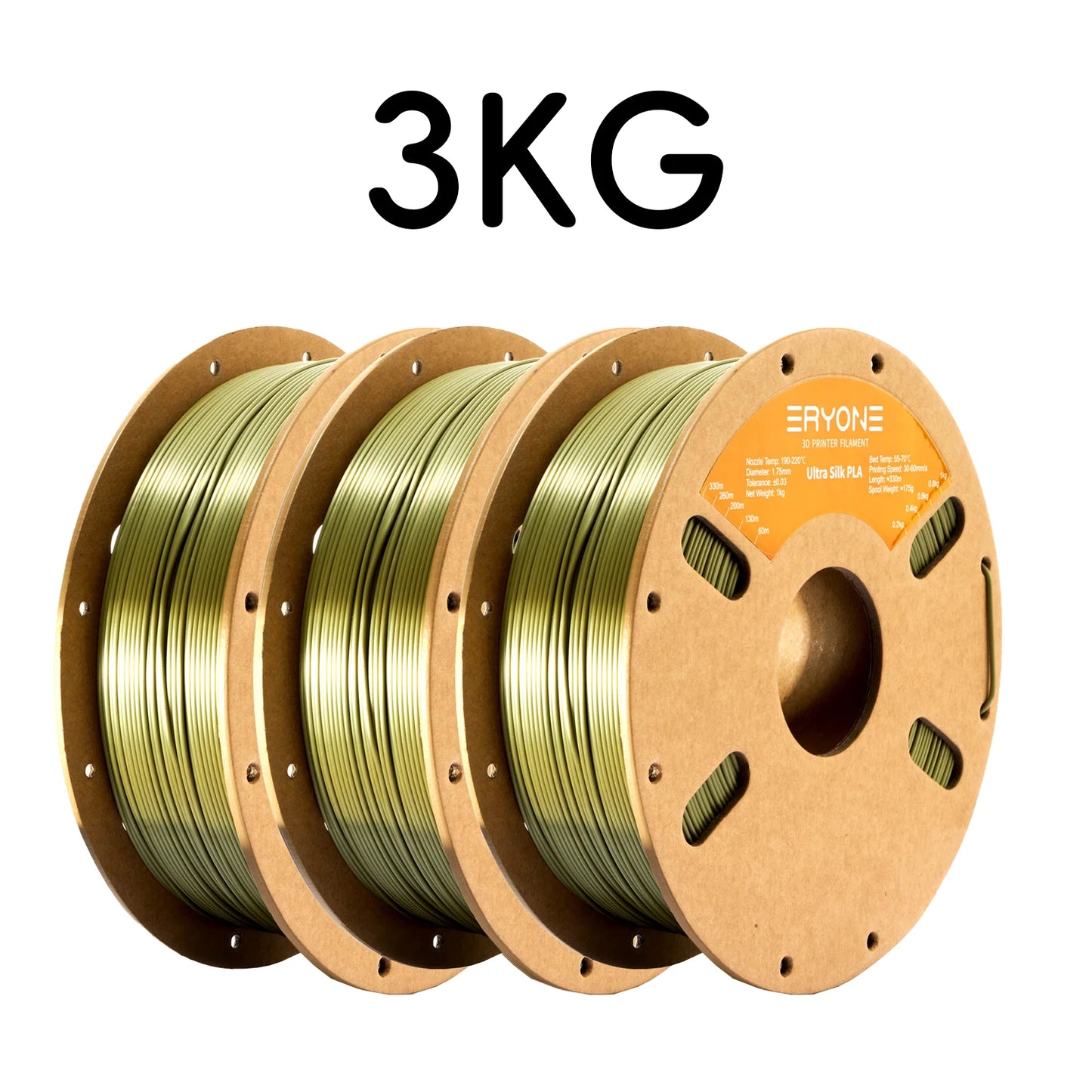 Eryone Promotion New Arrival Ultra SILK PLA Filament 3D Printing 1/3/5/10KG 1.75mm For 3D Printer High Quality Fast delivery