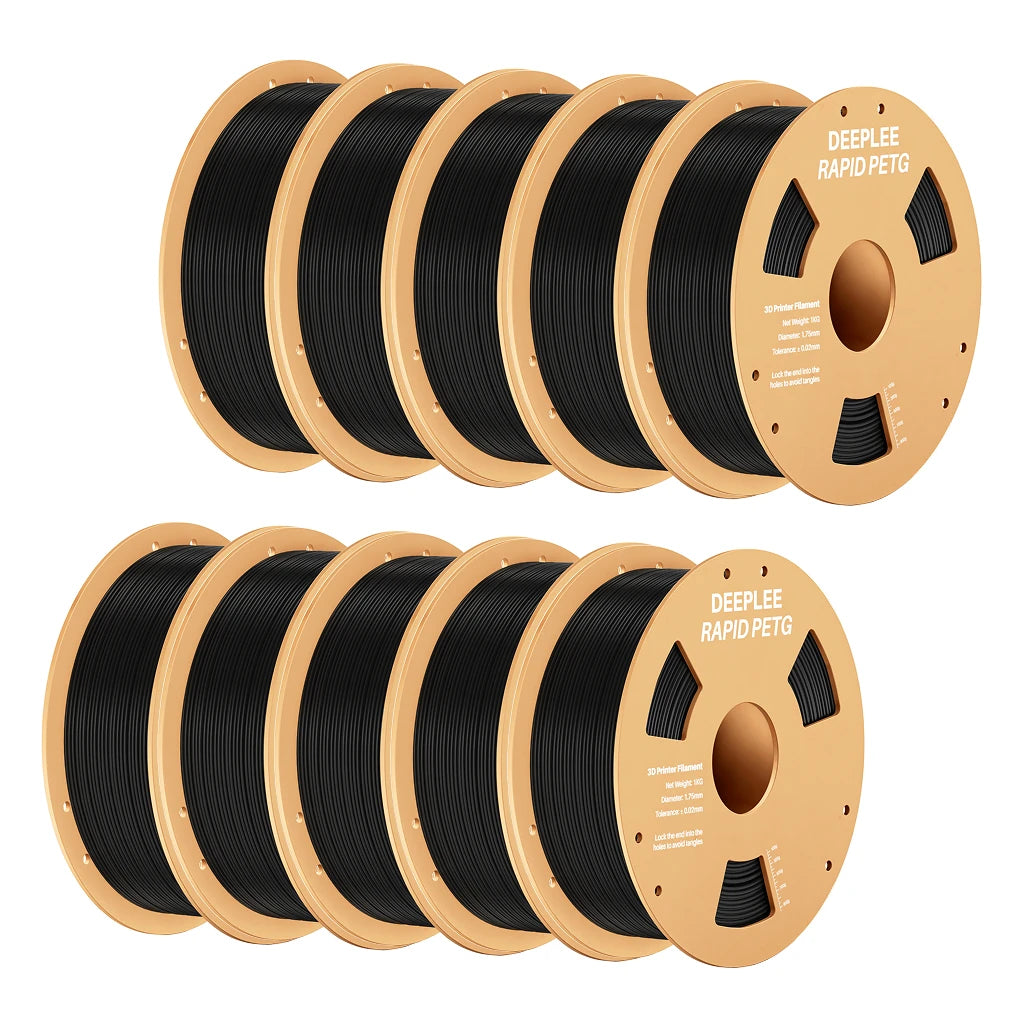 DEEPLEE Rapid PETG Filament 1.75mm 1KG 3d printing materials PETG Black Filament 1kg Fits for Most FDM 3D Printers DEEPLEE