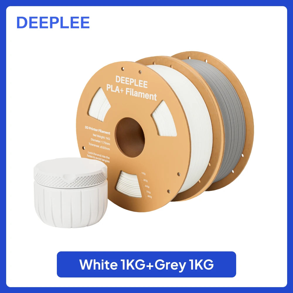 DEEPLEE PLA+ Filament 1.75mm 3D PLA for 3D Printer Consumables Material Compatible with Most FDM Printers(1KG/Spool, 2.2 lbs)