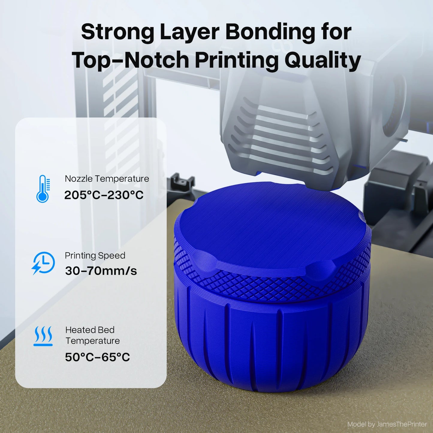 DEEPLEE PLA+ Filament 1.75mm 3D PLA for 3D Printer Consumables Material Compatible with Most FDM Printers(1KG/Spool, 2.2 lbs)