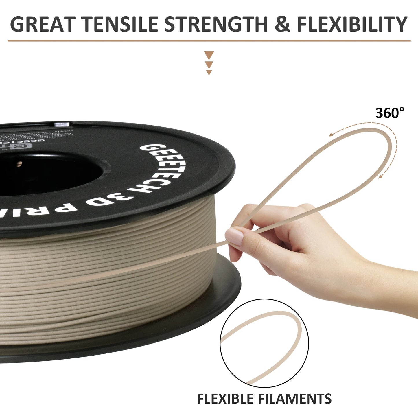 Geeetech Wood PLA 1kg 1.75mm Filament 3d Print wire Vacuum Packaging Local Warehouses Colorful Plastic for FDM 3D printer