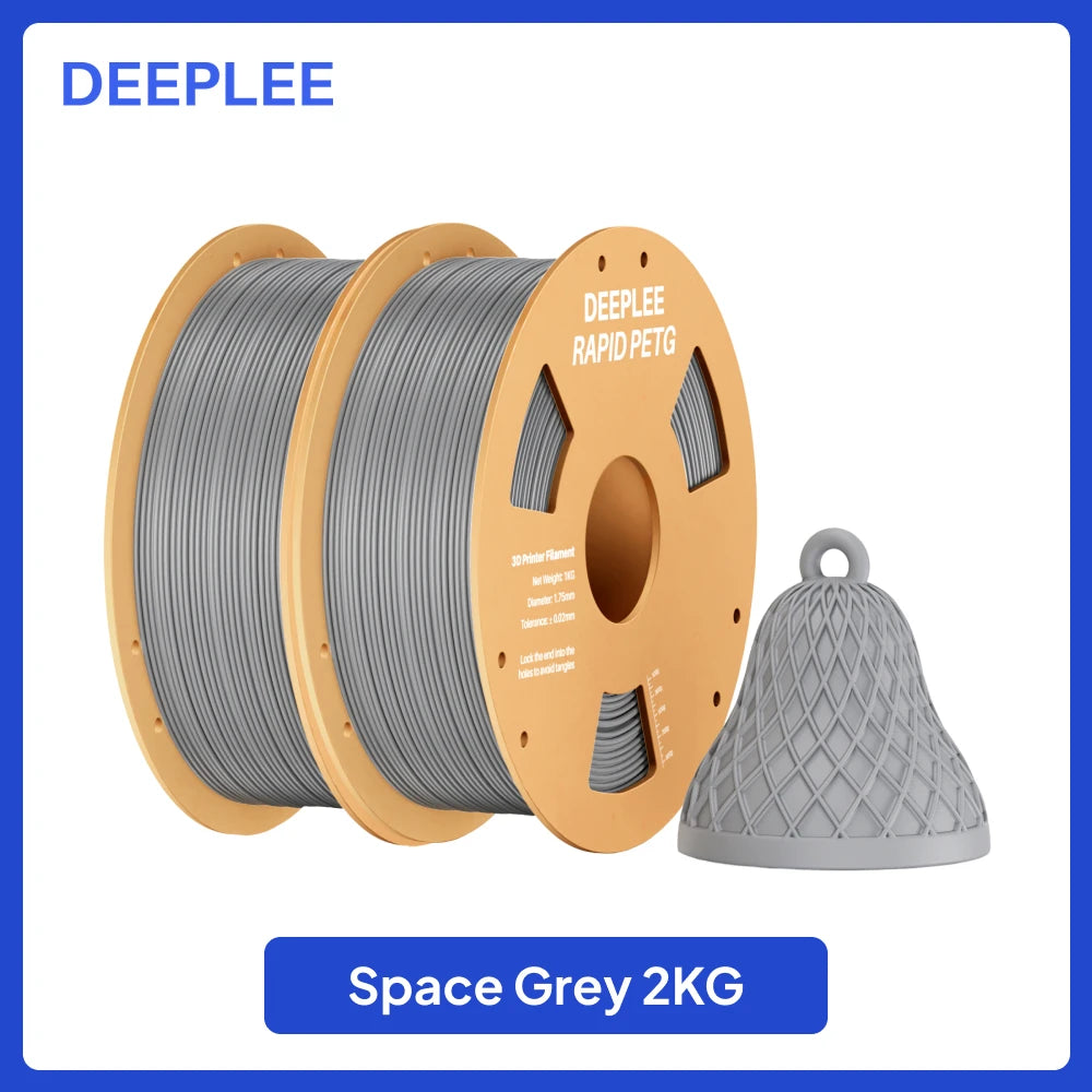 DEEPLEE Rapid PETG Filament 1.75mm 1KG 3d printing materials PETG Black Filament 1kg Fits for Most FDM 3D Printers DEEPLEE