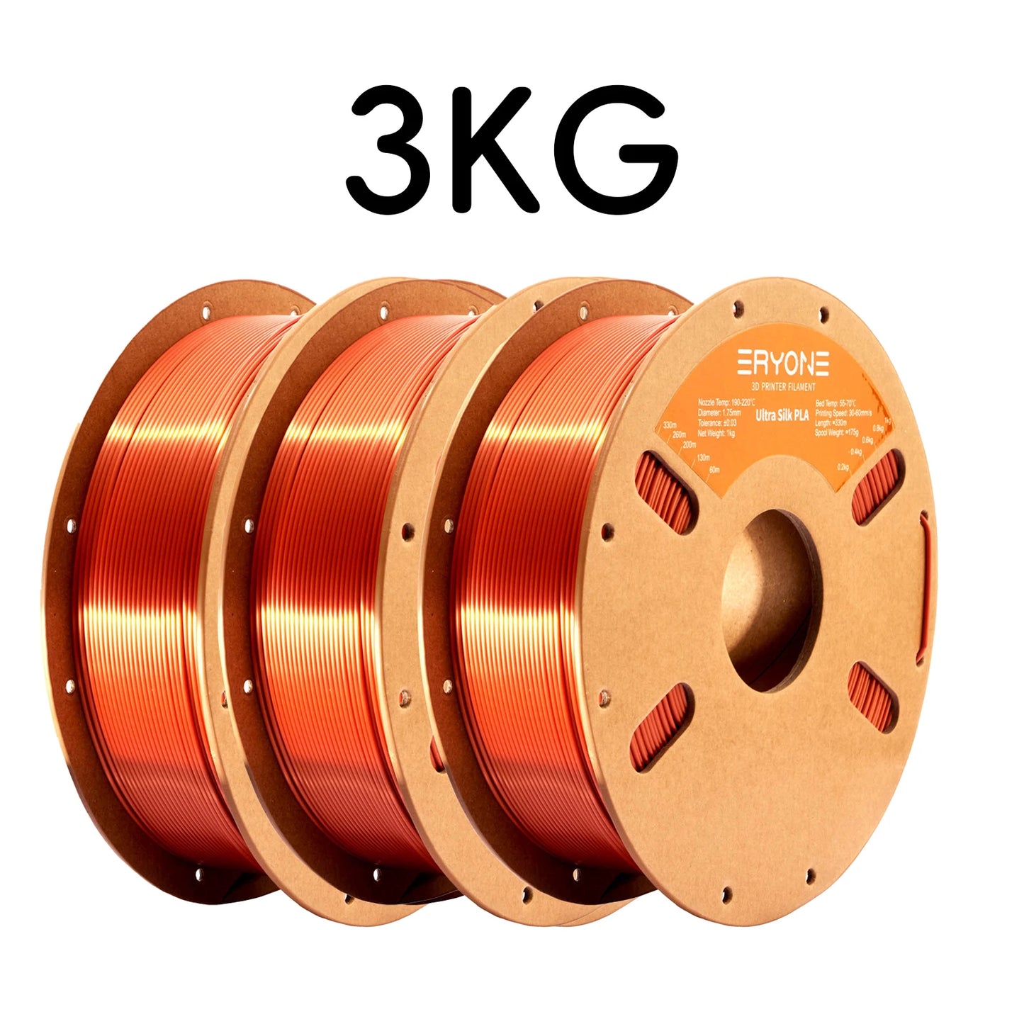 Eryone Promotion New Arrival Ultra SILK PLA Filament 3D Printing 1/3/5/10KG 1.75mm For 3D Printer High Quality Fast delivery