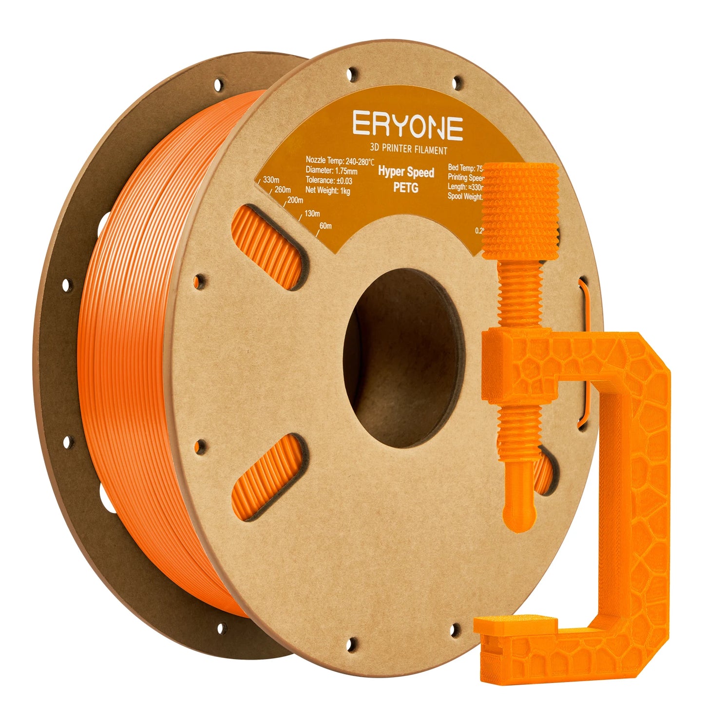 ERYONE 3KG High Speed PETG Filament 1.75mm +/- 0.03mm, 3D Printing Filament PETG Fit Most FDM Printer, 1kg (2.2LBS) / Spool