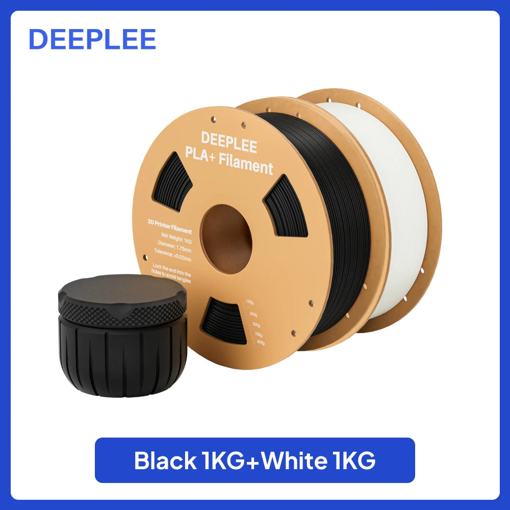 DEEPLEE PLA+ Filament 1.75mm 3D PLA for 3D Printer Consumables Material Compatible with Most FDM Printers(1KG/Spool, 2.2 lbs)