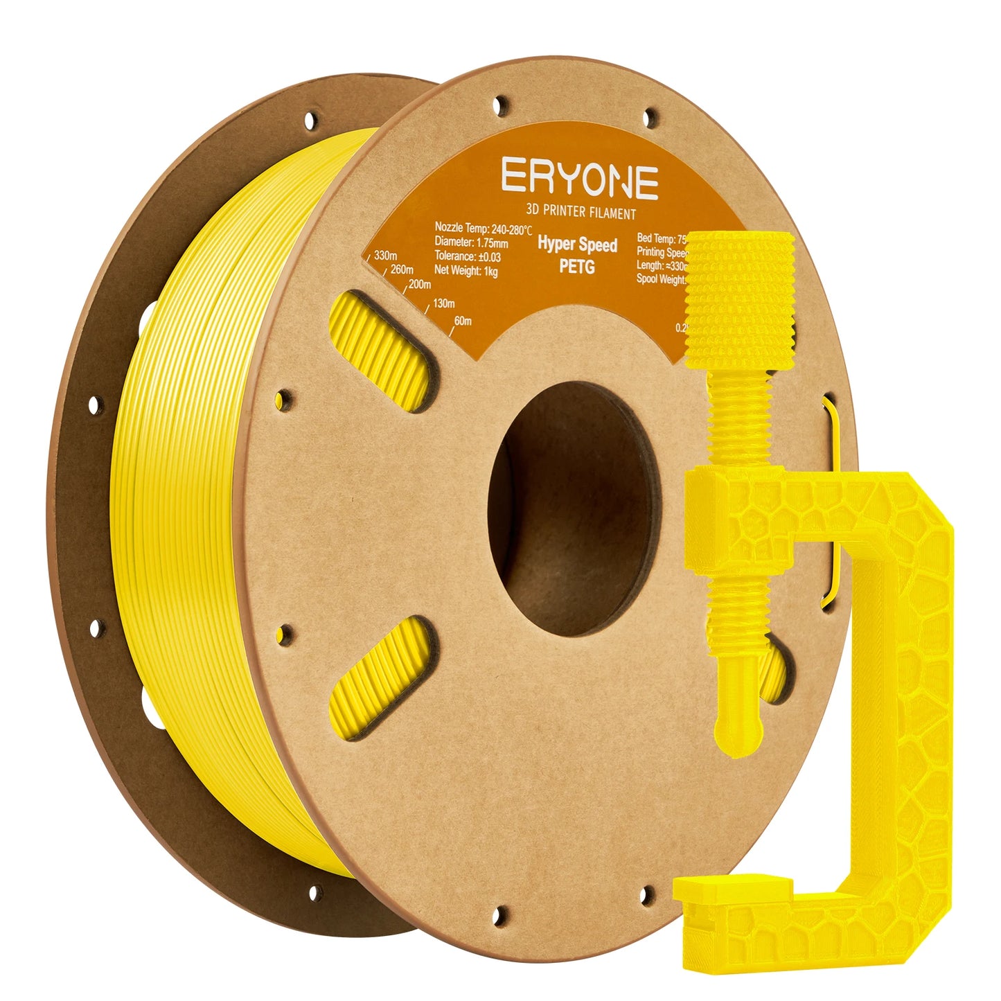 ERYONE 3KG High Speed PETG Filament 1.75mm +/- 0.03mm, 3D Printing Filament PETG Fit Most FDM Printer, 1kg (2.2LBS) / Spool