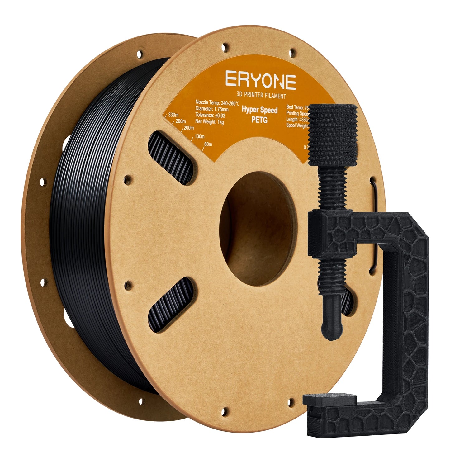 ERYONE 3KG High Speed PETG Filament 1.75mm +/- 0.03mm, 3D Printing Filament PETG Fit Most FDM Printer, 1kg (2.2LBS) / Spool