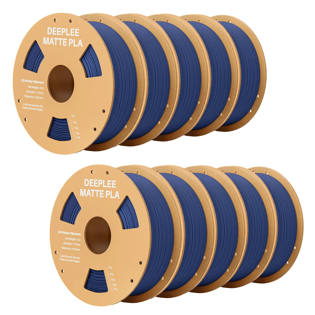 DEEPLEE Matte PLA Filament 1KG,1.75mm FDM 3D Printer Filament Dimensional Accuracy +/- 0.02mm, 1kg Carboard Spool (2.2lbs)