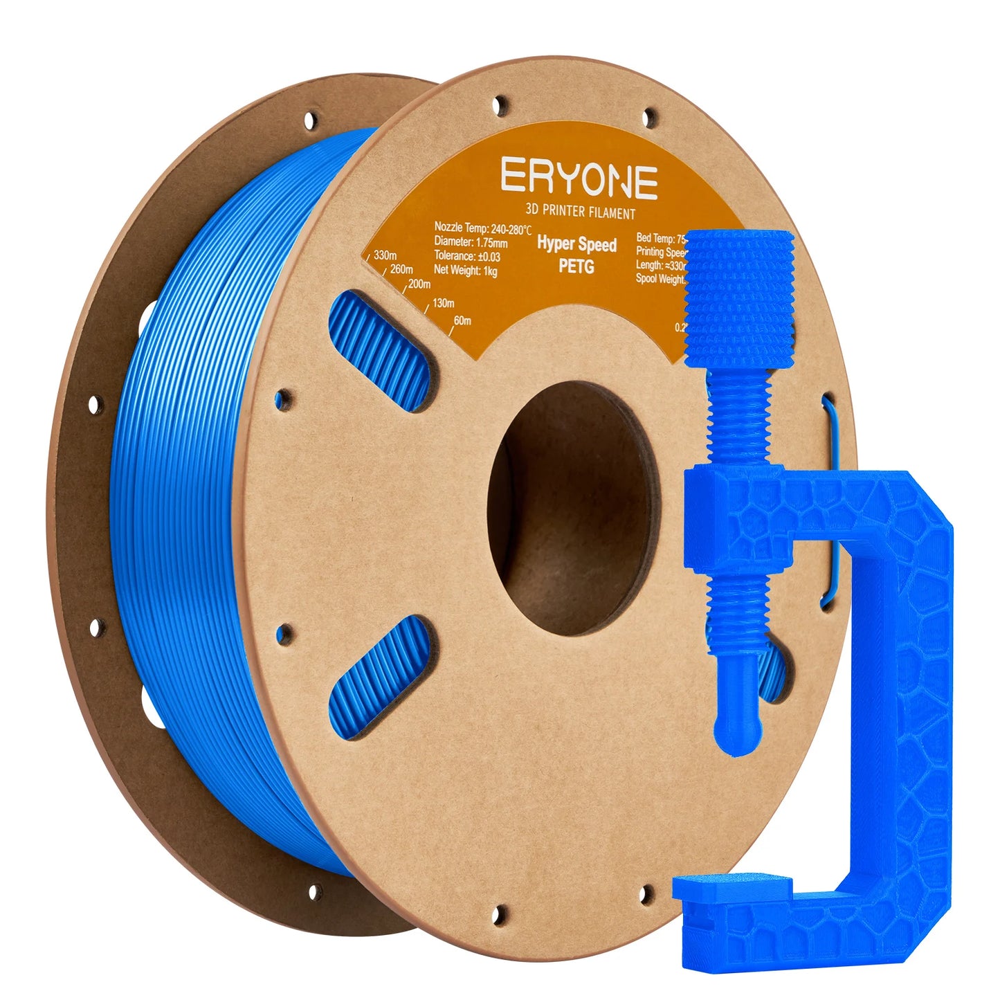 ERYONE 3KG High Speed PETG Filament 1.75mm +/- 0.03mm, 3D Printing Filament PETG Fit Most FDM Printer, 1kg (2.2LBS) / Spool