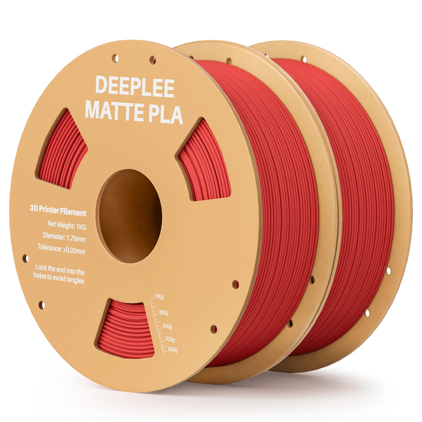 DEEPLEE Matte PLA Filament 1KG,1.75mm FDM 3D Printer Filament Dimensional Accuracy +/- 0.02mm, 1kg Carboard Spool (2.2lbs)